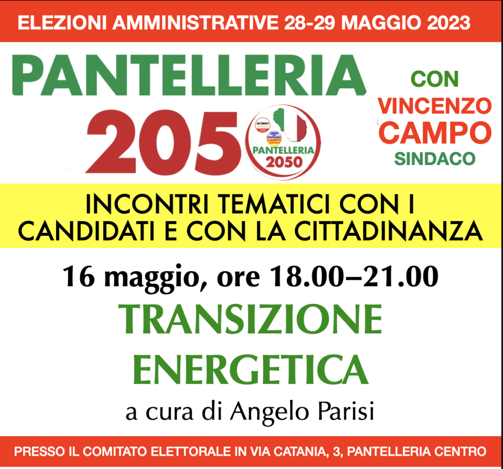 PANTELLERIA2050, domani Nuccio Di Paola e Cristina Ciminnisi a sostegno di  Campo