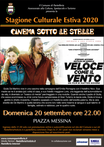 Locandina CINEMA Veloce come il vento 2020