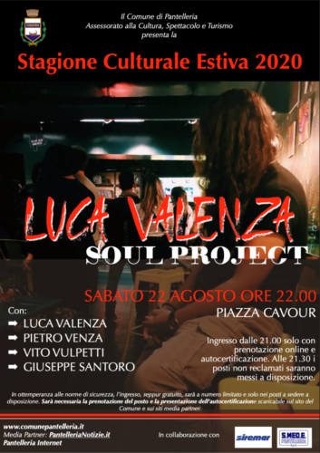 Locandina LUCA VALENZA SOUL 2020